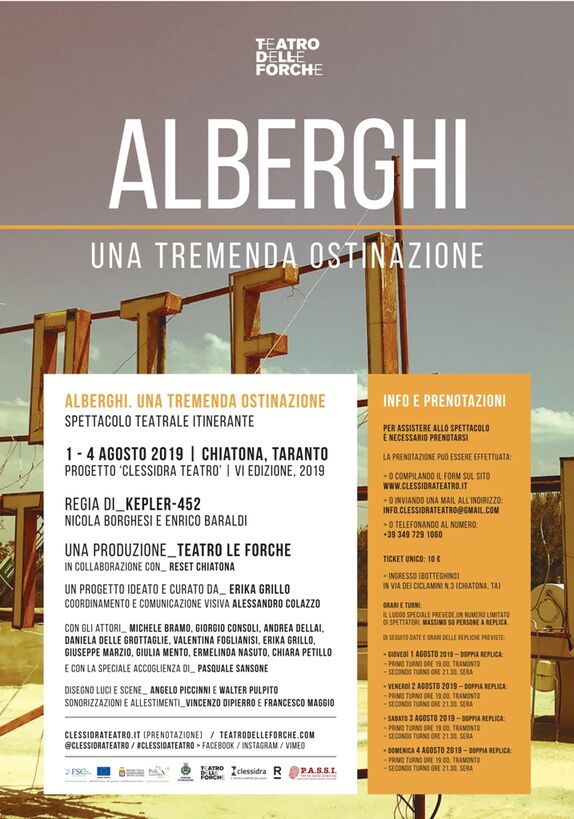 locandina Progetto Clessidra 2019